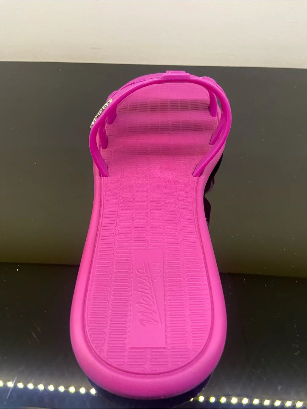 Melissa Kids Fuchsia Studded Slide Sandals size 7
